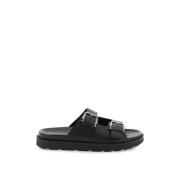 Salvatore Ferragamo Sliders Black, Herr