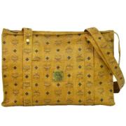 MCM Pre-owned Pre-owned Canvas axelremsvskor Yellow, Dam