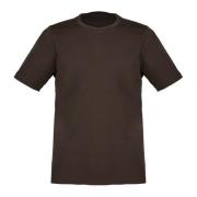 Gran Sasso Vintage Brun T-shirt med Sidöppningar Brown, Herr
