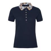 Barbour Malvern Tartan Krage Polo Tröja Blue, Dam