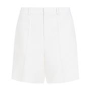 Valentino Ull och silke shorts White, Herr