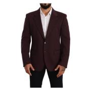 Dolce & Gabbana Lyxig Indigo Slim Fit Blazer Brown, Herr