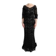 Dolce & Gabbana Maxi Dresses Black, Dam