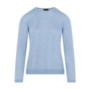 Akris Cashmere Sweater Light Denim Blue, Dam