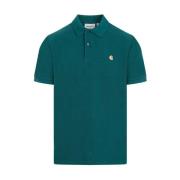 Carhartt Wip Chervil Gold Chase Pique Polo Green, Herr