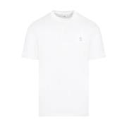 Brunello Cucinelli Off White Bomull T-shirt Cd956 White, Herr