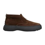 Tod's Brun Mocka G.W Ankelboot Brown, Herr