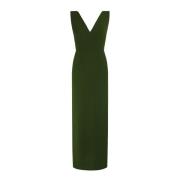 Cortana Sienna, lång grön klänning Green, Dam