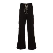 Rick Owens Dubbel Cargo Jumbo Svarta Byxor Black, Herr