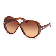 Tom Ford Edie-02 Solglasögon Brun Gradient Linser Multicolor, Dam