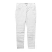MOS Mosh Broderade High-Rise Jeans White, Dam