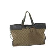 Gucci Vintage Pre-owned Canvas gucci-vskor Beige, Dam