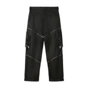 Off White Wide Trousers Black, Herr