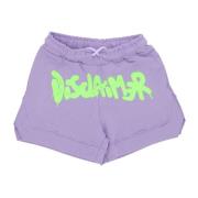 Disclaimer Lila Lime Streetwear Logo Short Purple, Dam