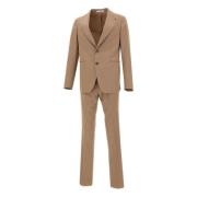 Tagliatore Single Breasted Suits Brown, Herr