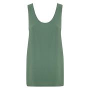 Max Mara Studio Sleeveless Tops Green, Dam