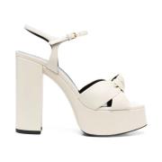 Saint Laurent High Heel Sandals Beige, Dam