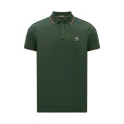 Moncler Stilren Tricolor Polo Shirt Green, Herr