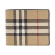 Burberry Beige Check Bi-Fold Plånbok Multicolor, Herr