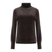 We Norwegians Brun Mockneck Sweatshirt Brown, Dam