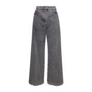 Etro Wide Jeans Gray, Dam