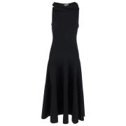 Alaïa Elegant Woman Dress Clothing Black, Dam