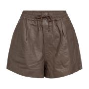 Co'Couture Nya Phoebecc Lädershorts Knickers Brown, Dam