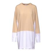 Douuod Woman Långärmad Jersey T-shirt Kräm/Vit Multicolor, Dam