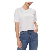 Calvin Klein Dam Crop T-shirt Vår/Sommar Kollektion White, Dam