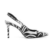 Just Cavalli Svart Häl Slingback Skor Black, Dam