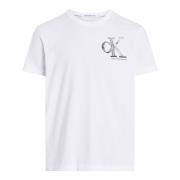 Calvin Klein Jeans Monogram T-shirt Vår/Sommar Kollektion White, Herr