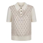 Tory Burch Silk Front Polo Shirts Multicolor, Dam