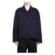 Yohji Yamamoto R-Single cotton shirt jacket Blue, Herr