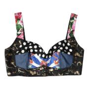 Dolce & Gabbana Blommig Patchwork Crop Top Multicolor, Dam