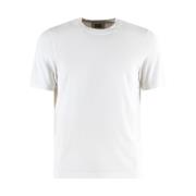 Alpha Studio Vit Bomull T-shirt med Korta ärmar White, Herr