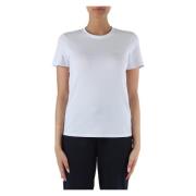 Sun68 Piquet Bomull T-shirt med Strass Logo White, Dam