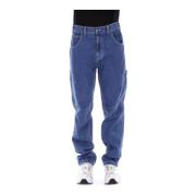 Dickies Denim Jeans med Logobakficka Blue, Herr