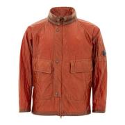 C.p. Company Rost Wrinkle Parka Jacka Iridescent Orange, Herr