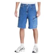 Calvin Klein Jeans Vintage Bermuda Denim Shorts Kollektion Blue, Herr