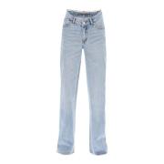 Alexander Wang Asymmetriska Jeans med Kedjedetalj Blue, Dam