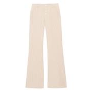 Ines De La Fressange Paris Randiga Flare Byxor Beige, Dam