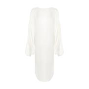 Khaite Silkesklänning med puffärmar White, Dam