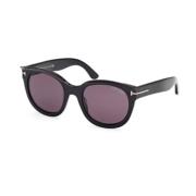Tom Ford Stiliga Solglasögon med Unik Design Black, Unisex