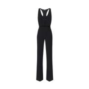 Elisabetta Franchi Elegant Jumpsuit Black, Dam