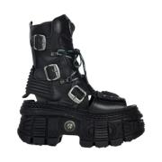 Vetements Chunky Läder Unisex Boots Black, Dam