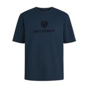 Belstaff Varsity T-shirt i Navy Blue, Herr