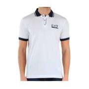 Emporio Armani EA7 Kortärmad Polo Shirt, Vit White, Herr