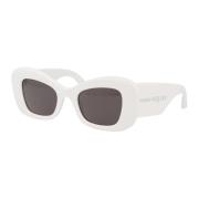 Alexander McQueen Stiliga solglasögon Am0434S White, Dam