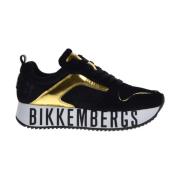 Bikkembergs Svarta Avslappnade Lädersneakers Multicolor, Dam