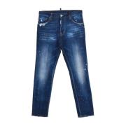 Dsquared2 Rak Skär Långbyxor Blue, Herr